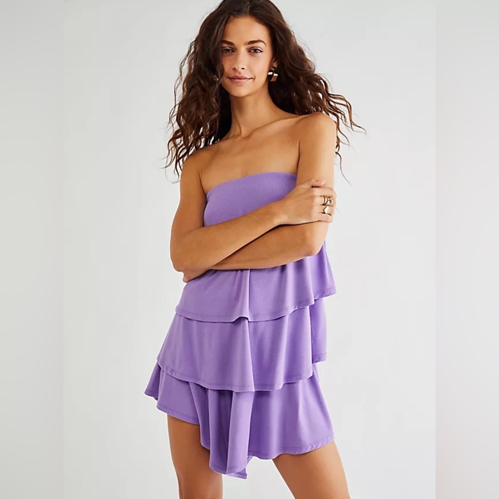 Free people sunsational set size small, worn once, shirt and tube top set